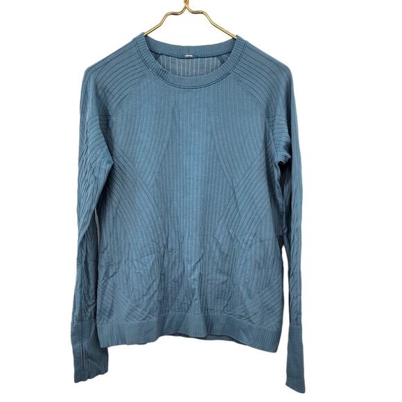 Lululemon Long Sleeve Ribbed Tee‎ Thumbhole Est Size 8 - Picture 1 of 8